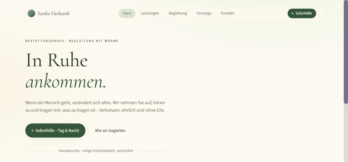 Sanfte Herkunft
